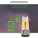 LED Candle Breath Night Light Eye-protected Bluetooth Speaker Music Bedside Lamp
