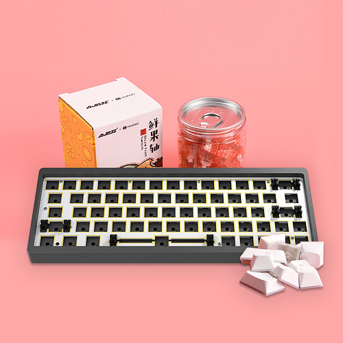AC064 Customized Aluminum Alloy CNC Mechanical Keyboard Kit 3-Mode 64-key RGB Backlit Hot-swappable