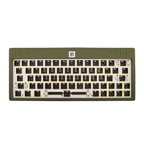 ABM648 64-Key CNC Aluminum Alloy Mechanical Keyboard Shining Night Green Customized Kit (Excluding Switch/Keycap)