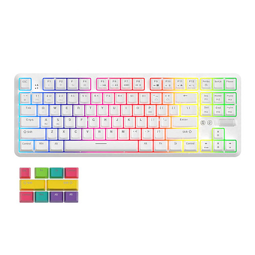 K870T 87-Key Wired Bluetooth Dual-mode Mechanical Keyboard RGB Backlight Kailh (Blue Switch)
