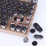 84-Key Retro Typewriter Wired/Bluetooth Mechanical Keyboard Punk Keycaps Standard Gaming Keyboard US QWERTY Layout
