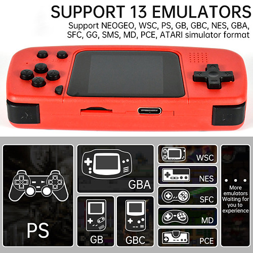 NEW Powkiddy Q36 Mini Handheld Game Console Open Source System 32G 2000 Games