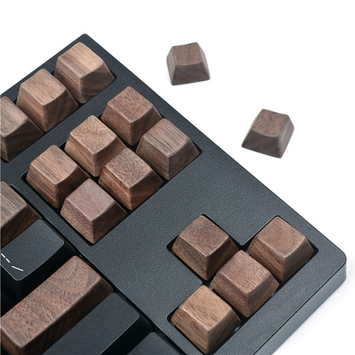 Keycaps Set OEM Height Black Walnut for Mechanical Keyboard