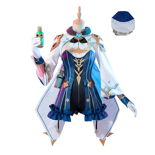 Genshin Impact Sucrose Cosplay Costume Outfits with Hat