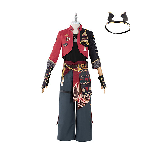 Genshin Impact Thoma Cosplay Costume Outfit with Headwear