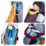 Genshin Impact Gorou Cosplay Costume Uniform Dress Outfit with Long Hair Tail
