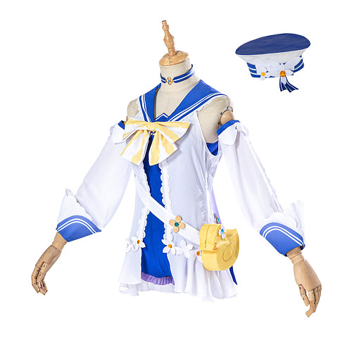 Genshin Impact Babara Summertime Sparkle Cosplay Costume Outfit