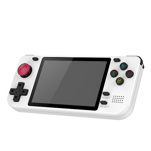 LATEST Powkiddy RGB10S Handheld Game Console with Built-in Games (White)