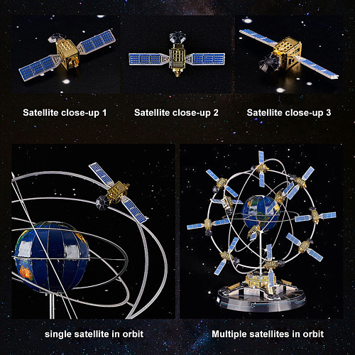 BeiDou Navigation Satellite System Metal Model 3D Assembly Puzzle (135pcs)