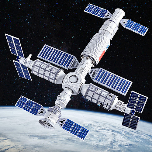 Tiangong Space Station Metal Model 3D Assembly Puzzle (101pcs)