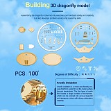 Dragonfly 3D Assembly Metal Model Kits DIY (100pcs)
