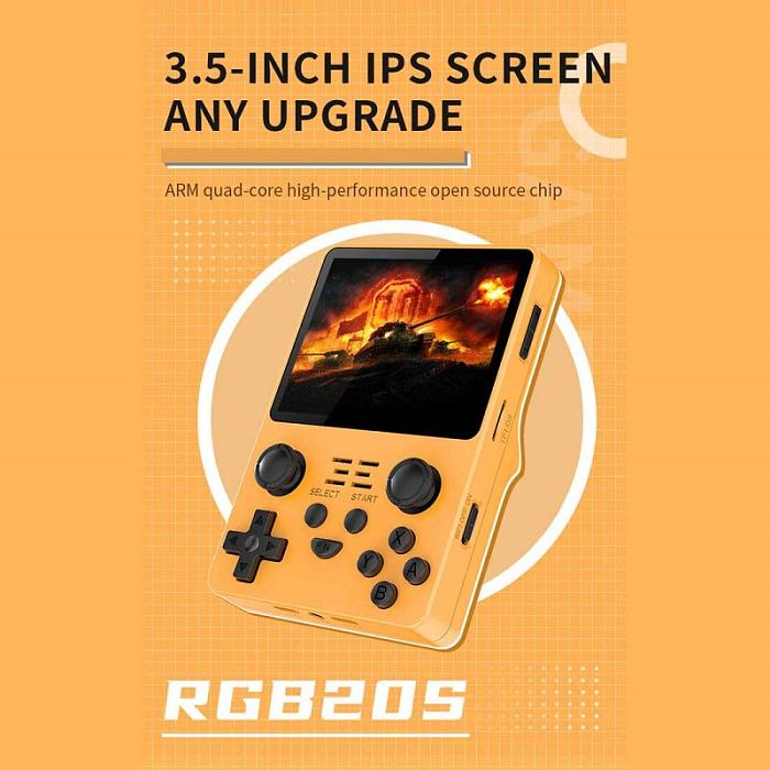 NEW Powkiddy RGB20S Handheld Retro Console with Builtin Games