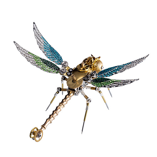 Steampunk 3D Dragonfly Model Assembly Wing Accessories One Pair of Green - Peacock Blue (Dragonfly is not Included)