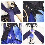 Genshin Impact Keqing Opulent Splendor Cosplay Costume Game Character Uniform Dress Outfit