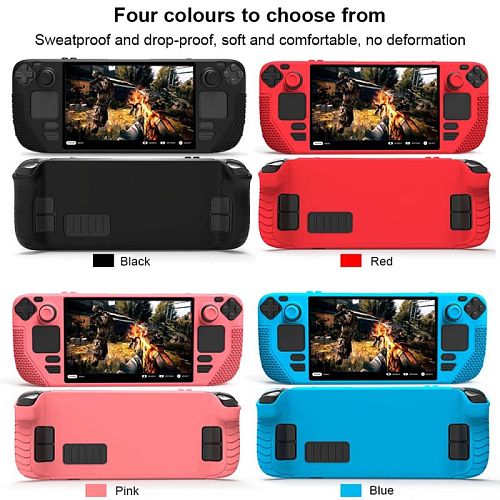 Silicone Protective Cover with Button Caps for Valve Steam Deck Handheld Game Console