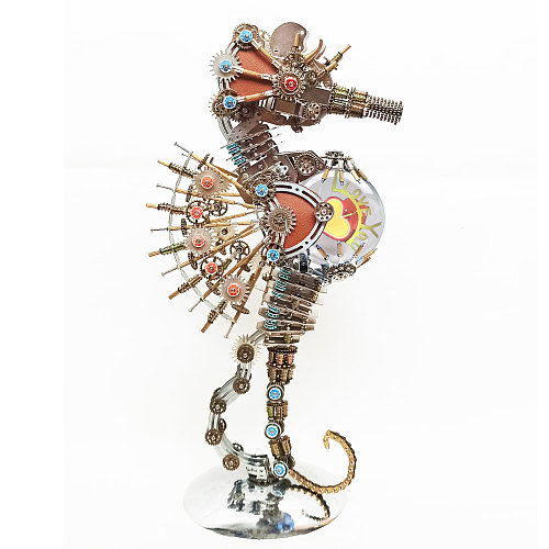 Metal Assembly Mechanical Seahorse Model Kits with Lamp (2100PCS)