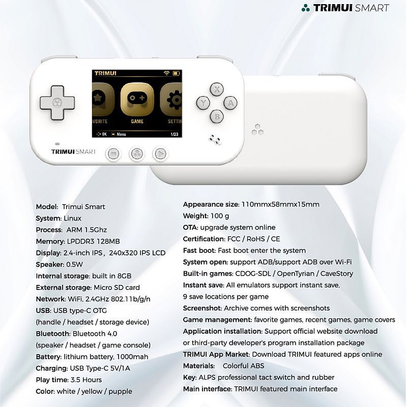 TRIMUI SMART Handheld Game Console with Builtin 5000 Games