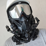 Future Punk Tech Helmet Halloween Cosplay Mask Costume Headwear for Men