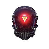 Future Punk Helmet Halloween Cosplay Mask Costume Headwear with LED Lights for Men