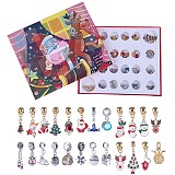 24pcs Advent Calendar Christmas Gift Box Build-in 24 Accessories