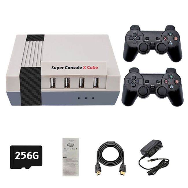 Super Console X Cube HD Game Console 2.4G Wireless Dual Controllers Retro Mini Gamebox