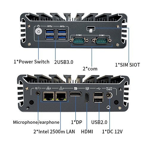 N3122 Mini Gaming PC Computer i5 7360U 8GB+128GB