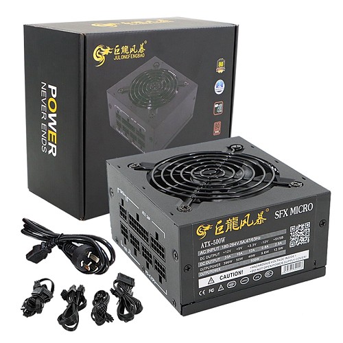Full Modular 600W SFX Power Supply for Dual CPU & Graphics ITX Silent Chassis Computer