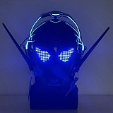 Future Punk Mechanical Mask Tech Role-Playing Men's DIY Electronic Screen Phantom Sound Mech