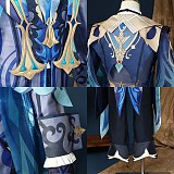 Genshin Impact Neuvillette Cartoon Game Uniform Suit Cosplay Costume for Halloween/Christmas Party