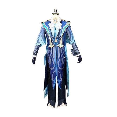 Genshin Impact Neuvillette Cartoon Game Uniform Suit Cosplay Costume for Halloween/Christmas Party