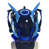 Punk Mask Future Tech Role Play Cosplay Prop for Halloween Costume Party (Blue)