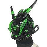 Monster Punk Mask Future Tech Role Play Cosplay Prop for Halloween Costume Party (Green)