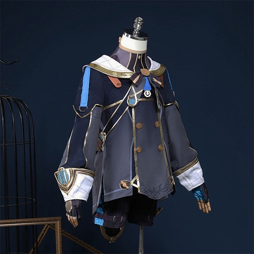 Genshin Impact Freminet Cartoon Game Uniform Suit Cosplay Costume with Backpack for Halloween/Christmas Party