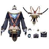 Genshin Impact Freminet Cartoon Game Uniform Suit Cosplay Costume with Backpack for Halloween/Christmas Party