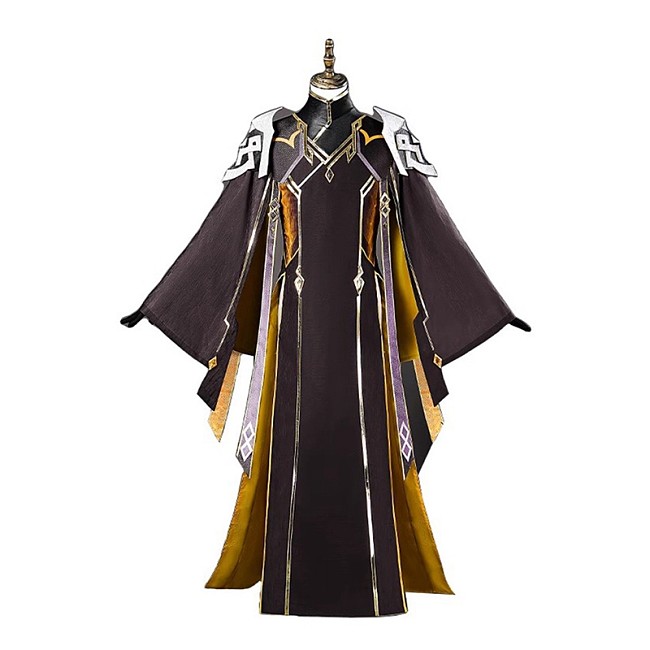 Genshin Impact Zhongli New Suit Cartoon Cosplay Costume Outfit 