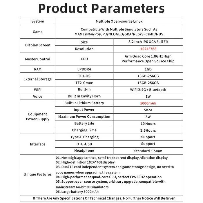 (Without Games)Powkiddy RGB20 PRO handheld game console