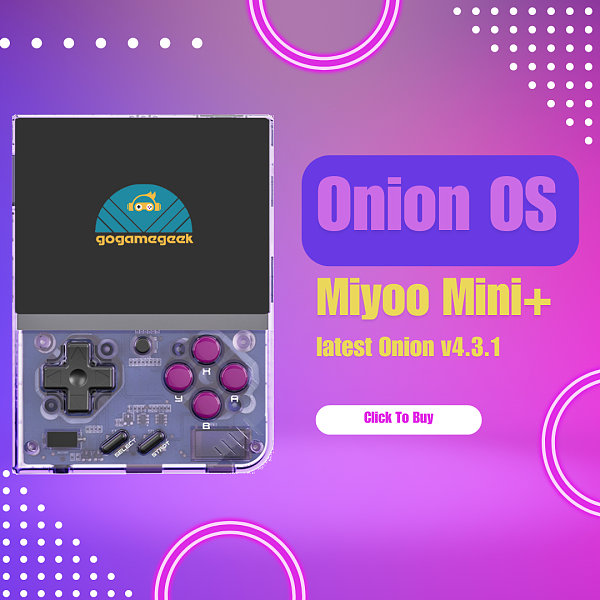 (OnionOS Preinstalled) Miyoo Mini Plus Handheld Game Console with Built-in Games