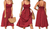 Women’s Polka Dot Strappy Dress