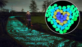 Hundreds of Solar Powered Glow-In-The-Dark Garden Pebbles - 3 Colours