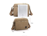  Letter Embellishment Dual Purposes Shoulder Crossbody Canvas Messenger Bag
