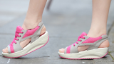 Ladies Open Toe Wedge Trainers - 3 Colours & 7 Sizes