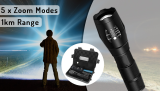 Military-Grade Flashlight With Accessory Box - Up To 1km Reach!