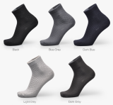 Men Bamboo Fiber Socks Anti-Bacterial Deodorant Breatheable Long Sock 5pairs / lot
