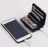 Wireless phone charging smart wallet