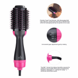 2 In 1 Hair Straightener Curler Comb Electric Blow Dryer With Hair Comb Hot Air Curling Iron