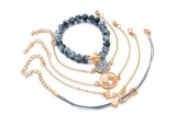 Women's Five-Piece Charm Bracelet Set