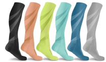 6pk Sports Compression Socks in multiple colors