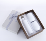 A Set of 750ml Stainless Steel Insulated Wine Bottle and Two Insulated Mugs