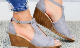 Women's Comfort-Sole Wedge Heel Sandals
