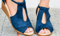 Women's Comfort-Sole Wedge Heel Sandals
